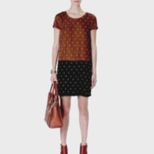 Michael Kors beaded and colorblock short sleeve mini dress